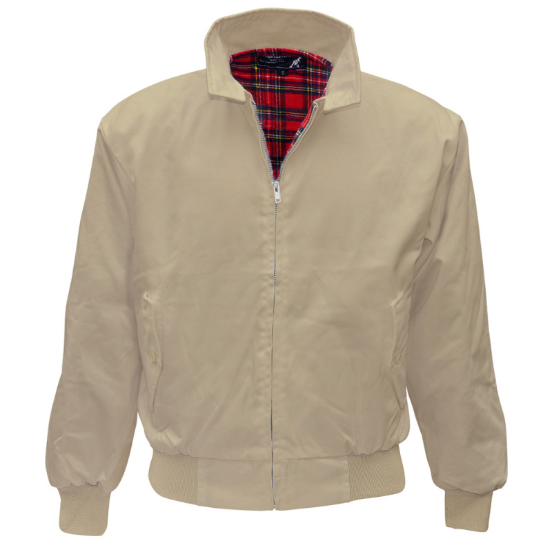 BUNDA KNIGHTSBRIDGE HARRINGTON S TARTANOVOU  PODŠÍVKOU - BÉŽOVÁ