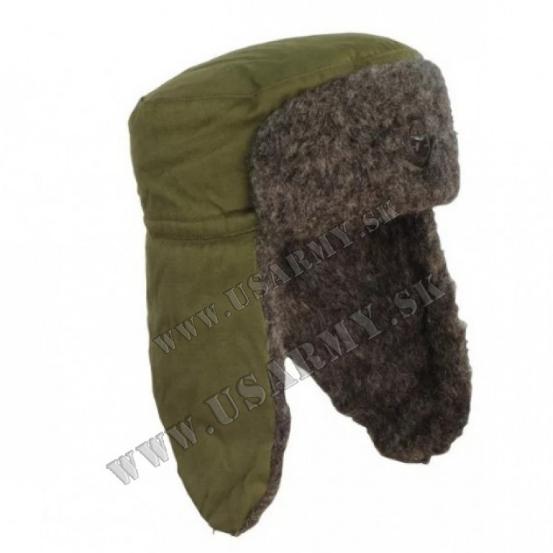 ČIAPKA ZIMNÁ (UŠIANKA) MH 82M - OLIV ZELENÁ