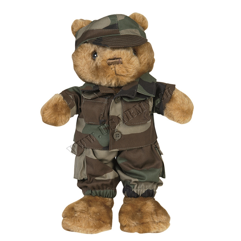 OBLEK NA TEDDY MACKA (33,0 cm) V ŠTÝLE ARMY - WOODLAND