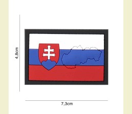 NÁŠIVKA 3D SLOVENSKO SO SUCHÝM ZIPSOM (4,8 x 7,3 cm)