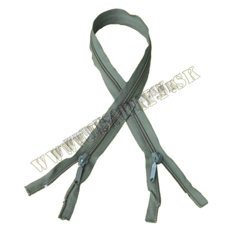 ZIPS OBOJSMERNÝ (2 CESTNÝ) PLAST. 85,0 CM - OLIV ZELENÁ