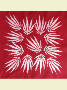 ŠATKA KANABIS 55,0 CM x 55,0 CM ČERVENÁ