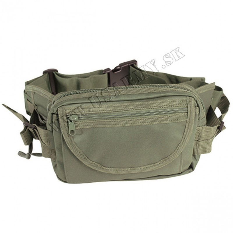 TAŠTIČKA ĽADVINKA FANNY VEĽKÁ OKOLO PÁSU S POPRUHOM - OLIV ZELENÁ