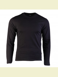 TRIČKO DLHÝ RUKÁV 140-145g/m2 - ČIERNA