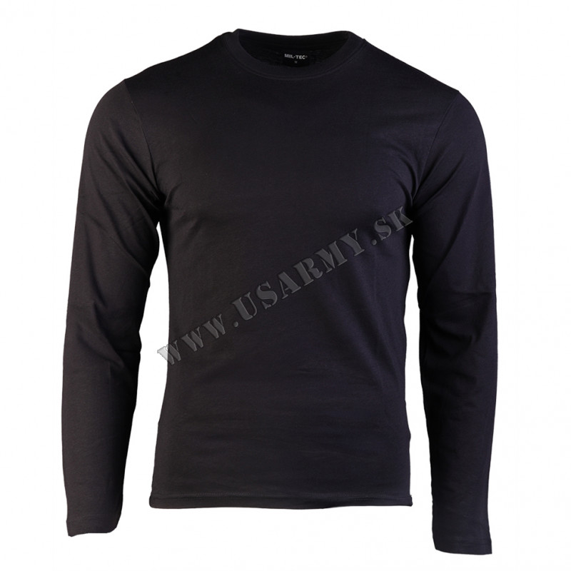 TRIČKO DLHÝ RUKÁV 140-145g/m2 - ČIERNA