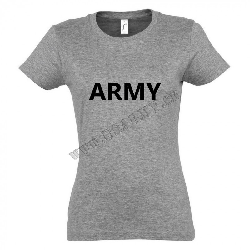 TRIČKO DÁMSKE KR. RUKÁV ARMY - SIVÁ