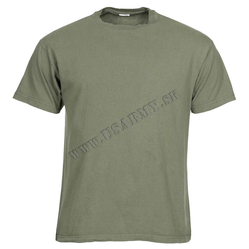 TRIČKO BRIT. ARMY ORIG. POUŽ. S KR. RUKÁVMI - OLIV ZELENÁ