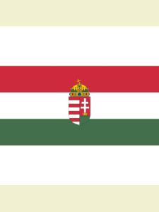 VLAJKA MAĎARSKO S ERBOM - 150 x 90 cm