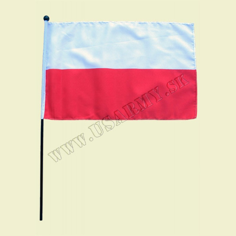 VLAJKA MALÁ NA PALIČKE POĽSKO  45 x 30 cm